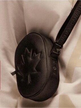 lululemon athletica Black Oval TEAM CANADA Crossbody with Embossed Maple